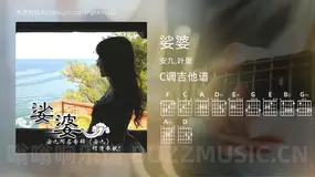 娑婆 安九,叶里 吉他谱C调简单版