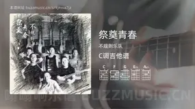祭奠青春 不规则乐队 吉他谱C调简单版