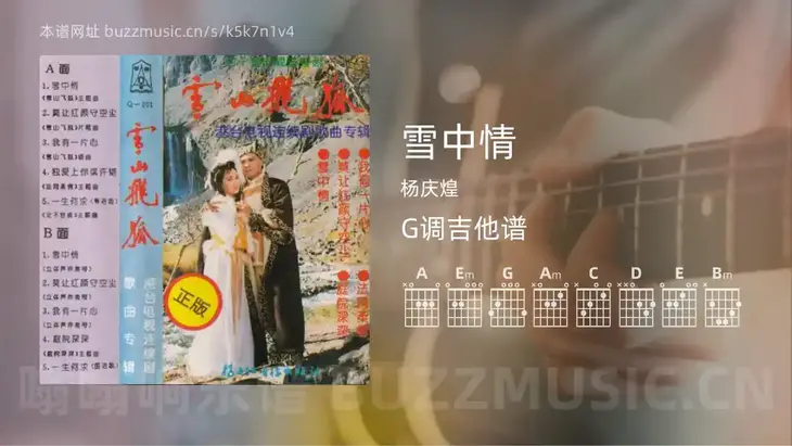 雪中情 杨庆煌 吉他谱G调简单版