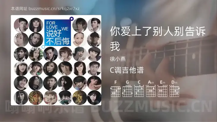你爱上了别人别告诉我 徐小燕 吉他谱C调简单版