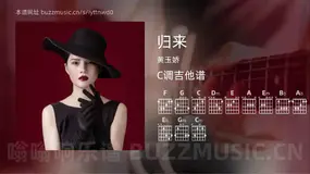 归来 黄玉娇 吉他谱C调简单版