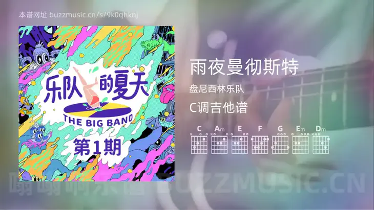 雨夜曼彻斯特 盘尼西林乐队 吉他谱C调简单版