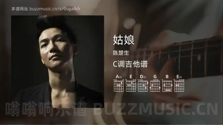 姑娘 陈楚生 吉他谱C调简单版