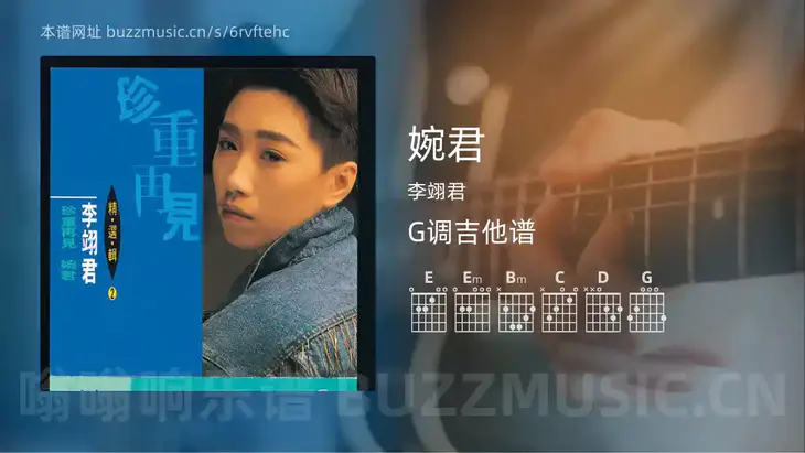 婉君 李翊君 吉他谱G调简单版