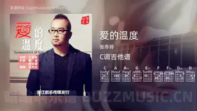 爱的温度 张冬玲 吉他谱C调简单版