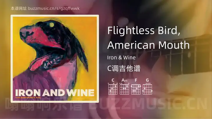 Flightless Bird, American Mouth吉他谱C调 Iron & Wine 简单版