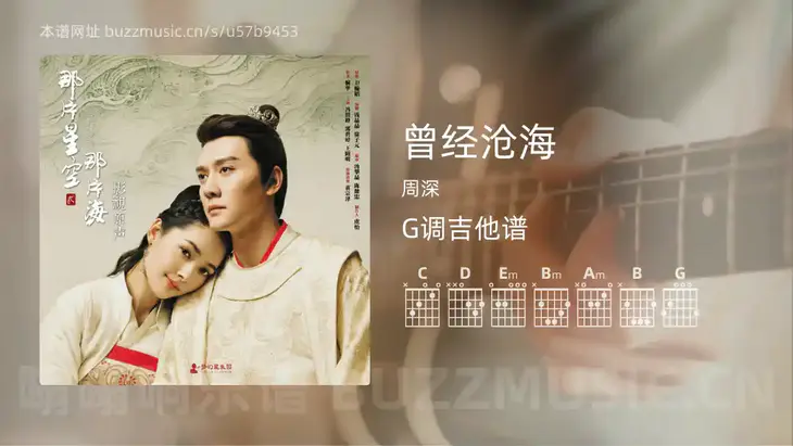 曾经沧海 周深 吉他谱G调简单版