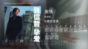 用情 张信哲 吉他谱G调简单版