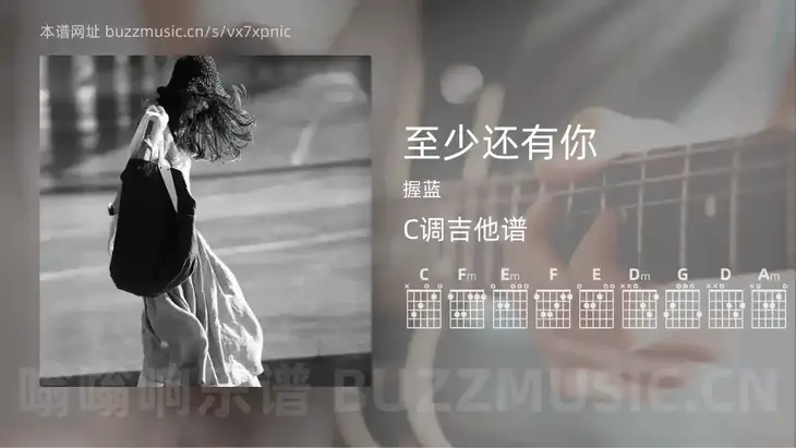 至少还有你 握蓝 吉他谱C调简单版