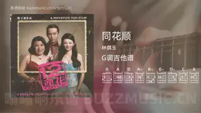 同花顺吉他谱G调 林倛玉 简单版