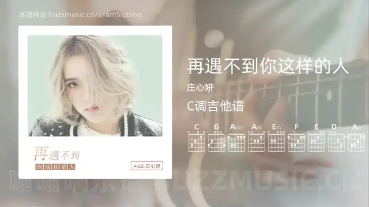 再遇不到你这样的人 庄心妍 吉他谱C调简单版