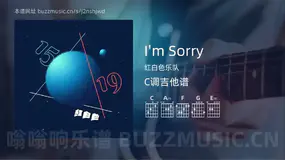 I’m Sorry吉他谱C调 红白色乐队 简单版