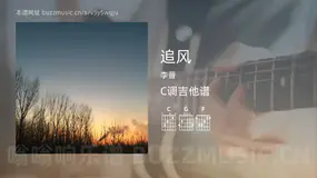 追风吉他谱C调 李晋 简单版