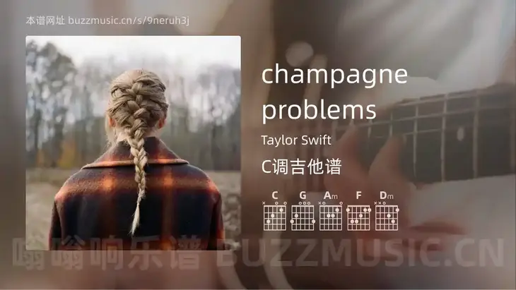 champagne problems Taylor Swift 吉他谱C调简单版
