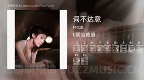 词不达意 林忆莲 吉他谱C调简单版