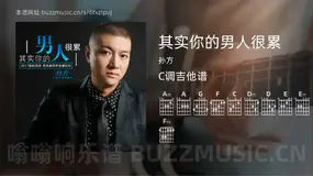 其实你的男人很累 孙方 吉他谱C调简单版