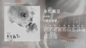 半句再见 孙燕姿 吉他谱C调简单版