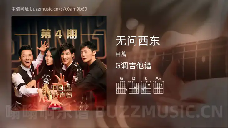 无问西东吉他谱G调 肖蔷 简单版