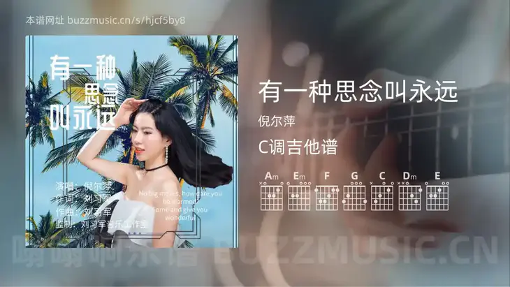 有一种思念叫永远 倪尔萍 吉他谱C调简单版
