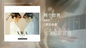 两个世界 夏婉安 吉他谱C调简单版