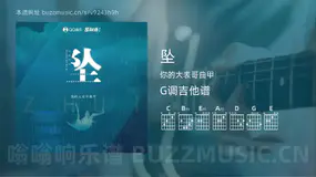坠 你的大表哥曲甲 吉他谱G调简单版