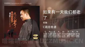 如果有一天我们都老了 祁隆 吉他谱C调简单版