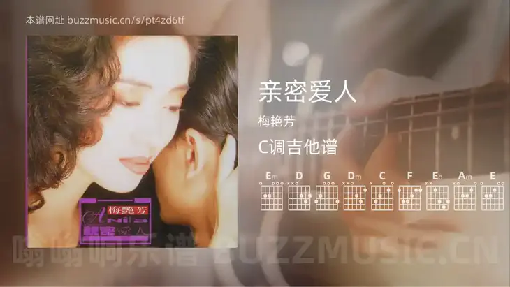 亲密爱人 梅艳芳 吉他谱C调简单版