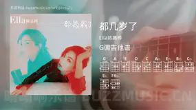 都几岁了 Ella陈嘉桦 吉他谱G调简单版