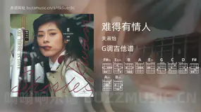 难得有情人 关淑怡 吉他谱G调简单版