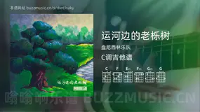 运河边的老栎树 盘尼西林乐队 吉他谱C调简单版