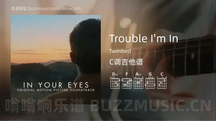 Trouble I’m In Twinbed 吉他谱C调简单版