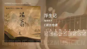 浮生记 海来阿木 吉他谱C调简单版