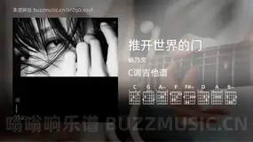 推开世界的门 杨乃文 吉他谱C调简单版
