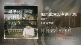 如果此生没有遇见你 陈硕子 吉他谱C调简单版