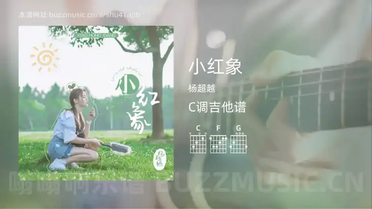 小红象 杨超越 吉他谱C调简单版