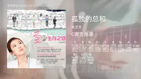 孤独的总和 吴汶芳 吉他谱C调简单版