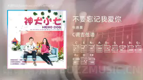 不要忘记我爱你吉他谱C调 张碧晨 简单版