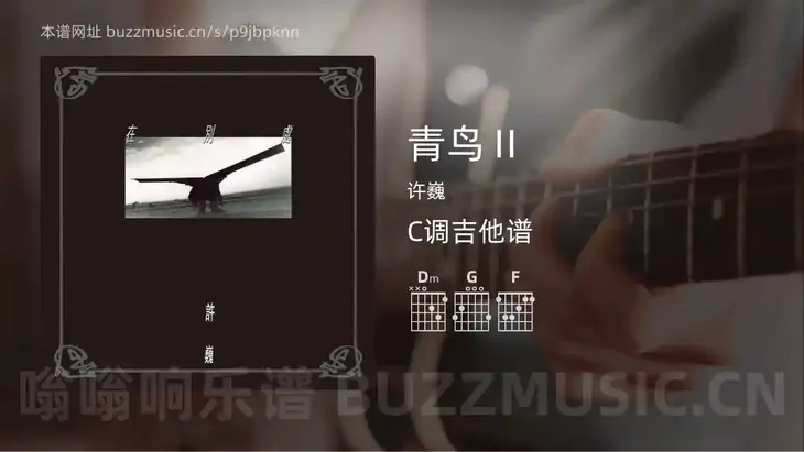 青鸟Ⅱ 许巍 吉他谱C调简单版