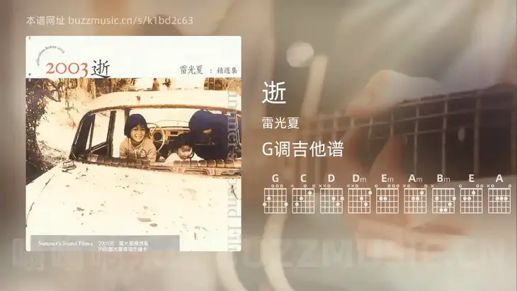 逝吉他谱G调 雷光夏 简单版