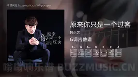 原来你只是一个过客吉他谱G调 韩小欠 简单版