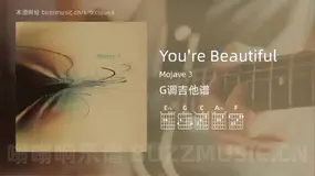 You’re Beautiful吉他谱G调 Mojave 3 简单版