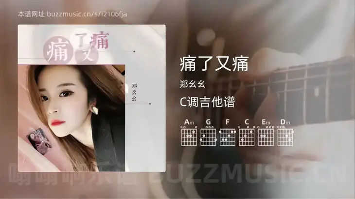 痛了又痛 郑幺幺 吉他谱C调简单版