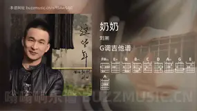 奶奶 刘刚 吉他谱G调简单版