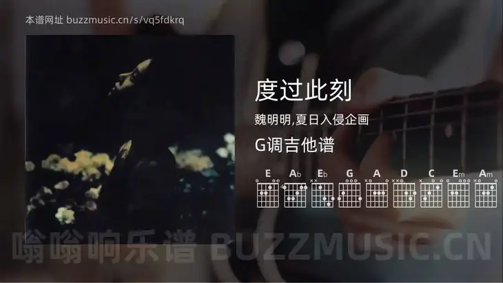 度过此刻 魏明明,夏日入侵企画 吉他谱G调简单版