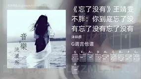 《忘了没有》王靖雯不胖:你到底忘了没有忘了没有忘了没有 沫碎颜 吉他谱G调简单版