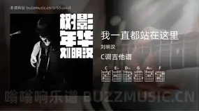 我一直都站在这里 刘明汉 吉他谱C调简单版