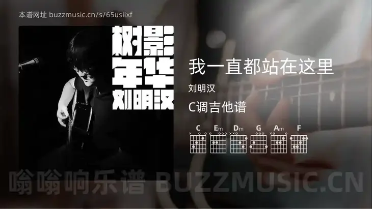 我一直都站在这里 刘明汉 吉他谱C调简单版