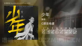 少年 梦然 吉他谱C调简单版