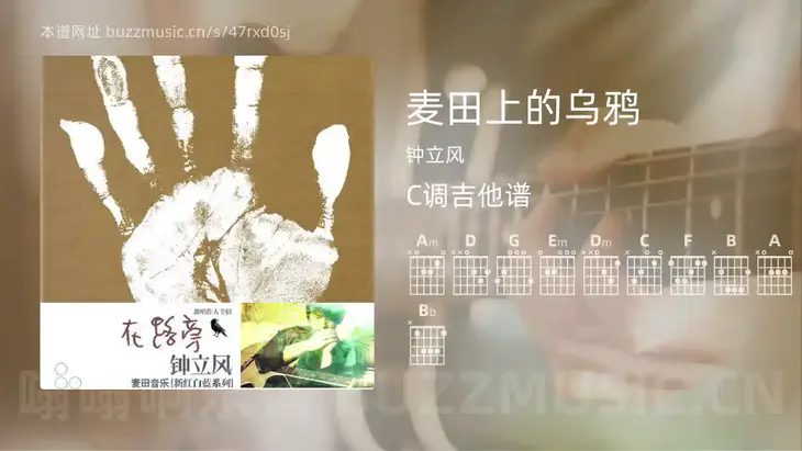 麦田上的乌鸦 钟立风 吉他谱C调简单版