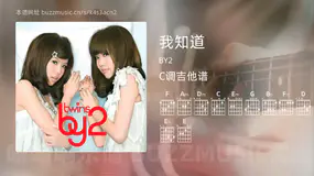 我知道 BY2 吉他谱C调简单版